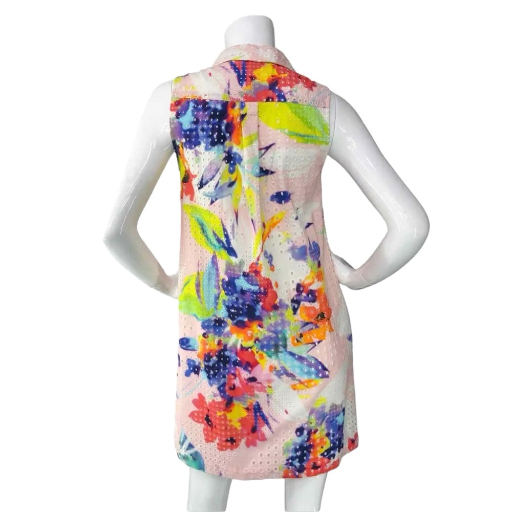 Trina Turk NWT Floral Print Eyelet Dress Womens Size 12 brand new - Picture 6 of 14